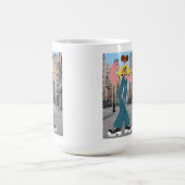 Coole Mädchen-Straßenmode Kaffeetasse (Mittel)