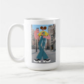 Coole Mädchen-Straßenmode Kaffeetasse (Links)