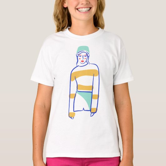 Coole Mädchen T-Shirt (Vorderseite)