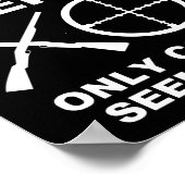 Coole Mädchen wie Jagd Funny Junting Poster blass (Ecke)