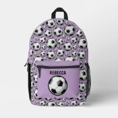 Coole Mädchenfußballsportarten tragen Namen Bedruckter Rucksack (Vorderseite)