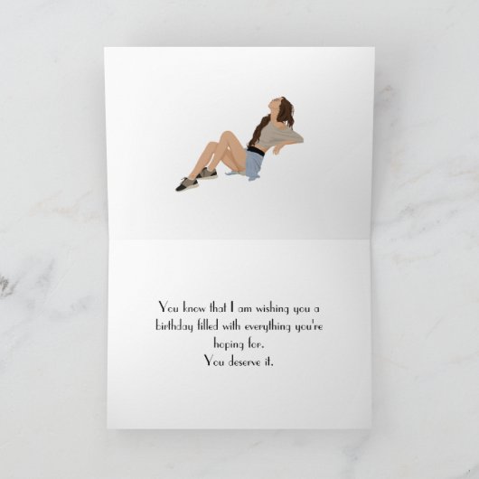 COOLE MÄDCHENKARTE DANKESKARTE (Innenseite)