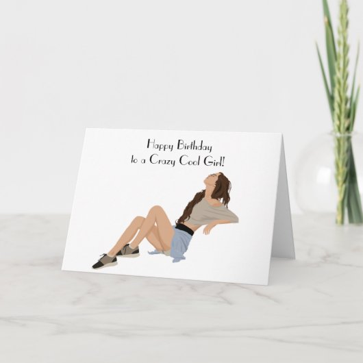 COOLE MÄDCHENKARTE DANKESKARTE (Vorderseite)