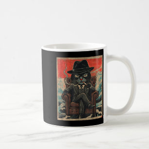 Coole Mafia-Katze Lustig The Catfather Rauchen Vin Kaffeetasse