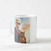 Coole MAGA Cat TRUMP mit einer katzenniedlichen So Kaffeetasse (Vorderseite Links)