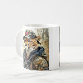Coole MAGA-Katze mit Gun & Camouflage CHEETAH Kaffeetasse (Vorderseite Links)