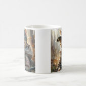 Coole MAGA-Katze mit Gun und Camouflage Niedlich A Kaffeetasse (Mittel)