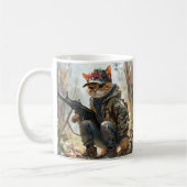 Coole MAGA-Katze mit Gun und Camouflage Niedlich A Kaffeetasse (Links)