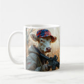 Coole MAGA Kuh mit Gun und Camouflage Niedlich AME Kaffeetasse (Links)