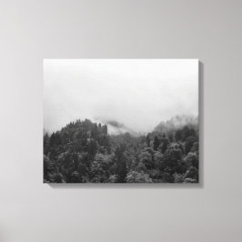 Coole, magische Nebelnatur Leinwanddruck