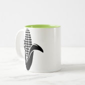 Coole Maiskörner Zweifarbige Tasse (Vorderseite Links)