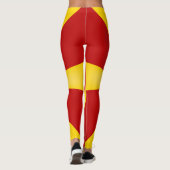 Coole Makedonien-Fahne Leggings (Rückseite)