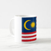 Coole malaiische Flagge Kaffeetasse (Vorderseite Links)