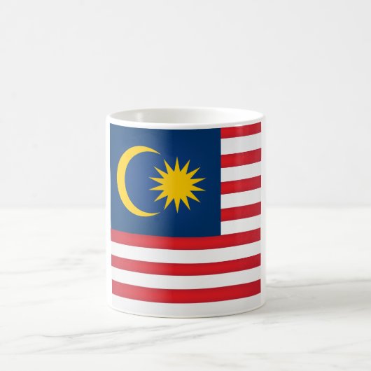 Coole malaiische Flagge Kaffeetasse (Mittel)