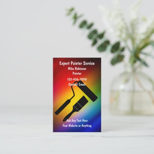 Coole Maler-Visitenkarten Visitenkarte (Stehend Vorderseite)
