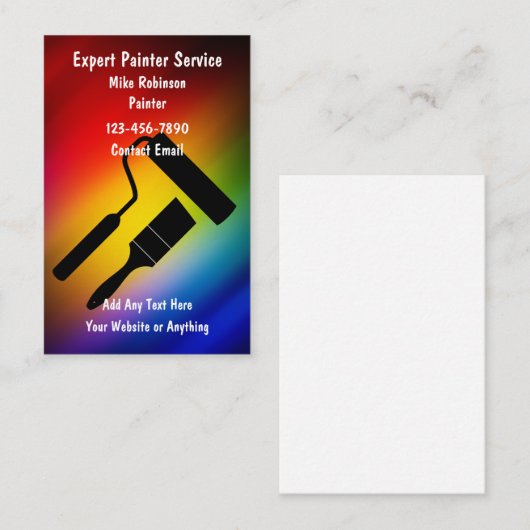 Coole Maler-Visitenkarten Visitenkarte (Vorne/Hinten)
