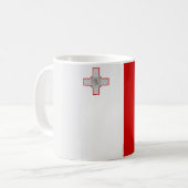 Coole maltesische Flagge Kaffeetasse (Vorderseite Links)