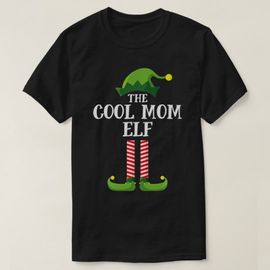 Coole Mama Elf Matching Familiengruppe Weihnachts- T-Shirt (Design vorne)
