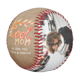 Coole Mama Handschrift Mutter rustikales Beige Fot Baseball