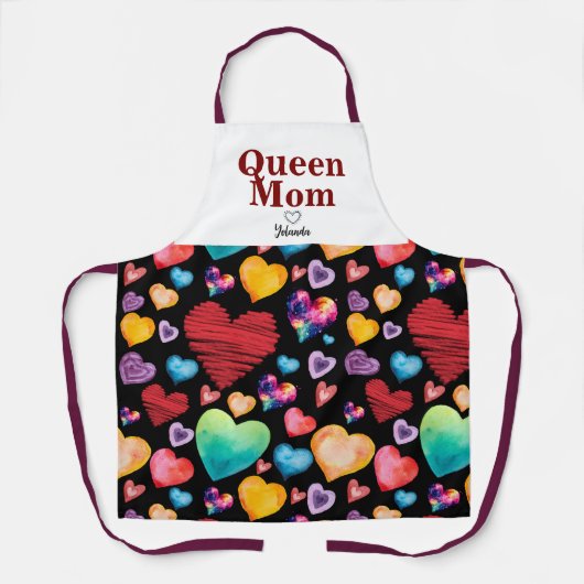 Coole Mama Herz Schürze (Vorderseite)