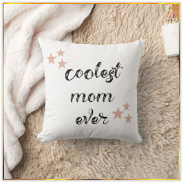 Coole Mama in Schwarz und Rosa je Kissen