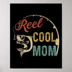 Coole Mama Mama Mommy Fishing Fathers Day Vintag T Poster