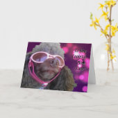 Coole Mama Poodle Happy Mütter Day Karte (Gelbe Blume)