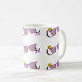 Coole Mama und Sonnenbrille auf Weiß Kaffeetasse (VorderseiteRechts)
