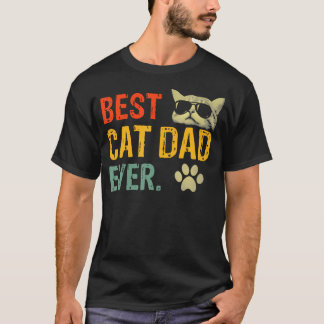 Coole Männer Best Cat Dad Ever Lustige Katze T-Shirt