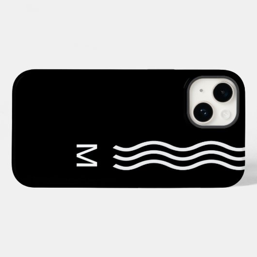 Coole Männer-Business-Monogramm modern Case-Mate iPhone Hülle (Rückseite (Horizontal))