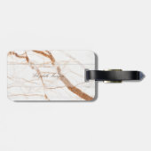 Coole Marmorsteinstruktur, monogramm-Personalisier Gepäckanhänger (Rückseite horizontal)