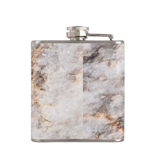 Coole Marmorsteintextur Flachmann (Rückseite)