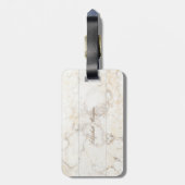 Coole Marmortextur, monogram-Personalisiert Gepäckanhänger (Rückseite vertikal)