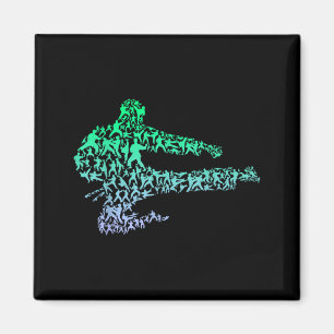 Coole Martial-Arts-Karate-Kickboxer-Grafik Magnet