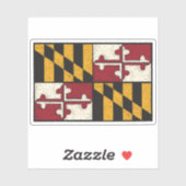 Coole Maryland-Flagge Vinyl Cut Sticker (Blatt)