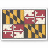 Coole Maryland-Flagge Vinyl Cut Sticker (Vorderseite)