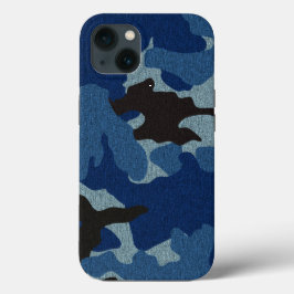 Coole maskuline Imitate Tuch Blaue Camouflage Mili Case-Mate iPhone Hülle