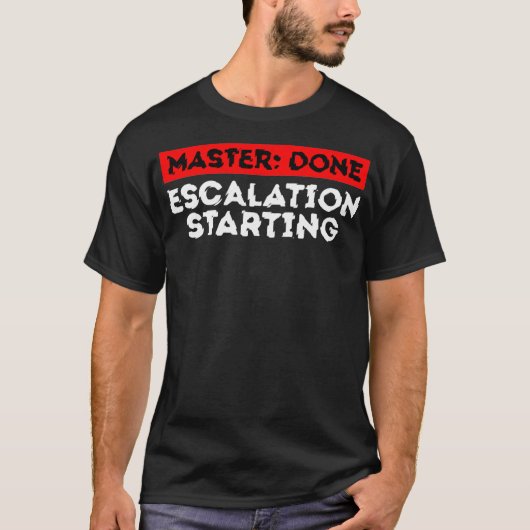 Coole Master-Abschluss-Universität Studium Par T-Shirt (Vorderseite)