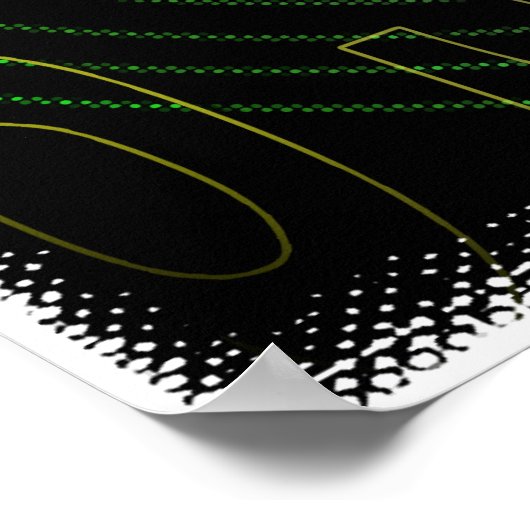 Coole Mathe Geek Text Art: Fermats Spirale Poster (Ecke)