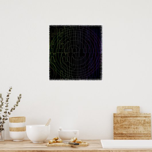 Coole Mathe Geek Text Art: Fermats Spirale Poster (Küche)