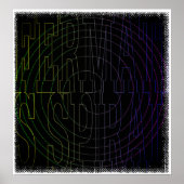 Coole Mathe Geek Text Art: Fermats Spirale Poster (Vorne)