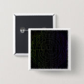 Coole Mathe Geek Text-Kunst: Fermats Spirale Button (Vorne & Hinten)