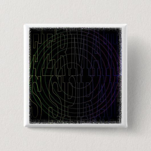 Coole Mathe Geek Text-Kunst: Fermats Spirale Button (Vorderseite)
