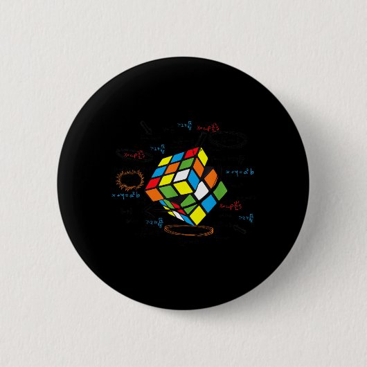 Coole Mathe Rubik Rubix Rubics Spieler Würfel Math Button (Vorderseite)