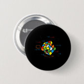 Coole Mathe Rubik Rubix Rubics Spieler Würfel Math Button (Vorne & Hinten)