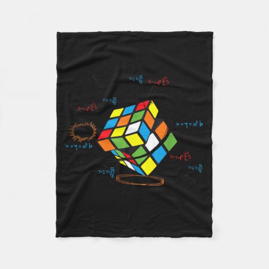Coole Mathe Rubik Rubix Rubics Spieler Würfel Math Fleecedecke (Vorderseite)
