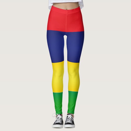 Coole Mauritius Flag Fashion Leggings (Vorderseite)