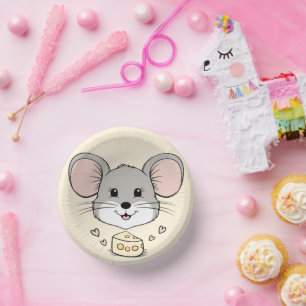 Coole Mäuse Haustiere Cartoon Valentine Pappteller