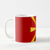 Coole mazedonische Flagge Kaffeetasse (Links)