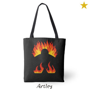 Coole Meeple auf dem Feuer Brettspiele Tasche